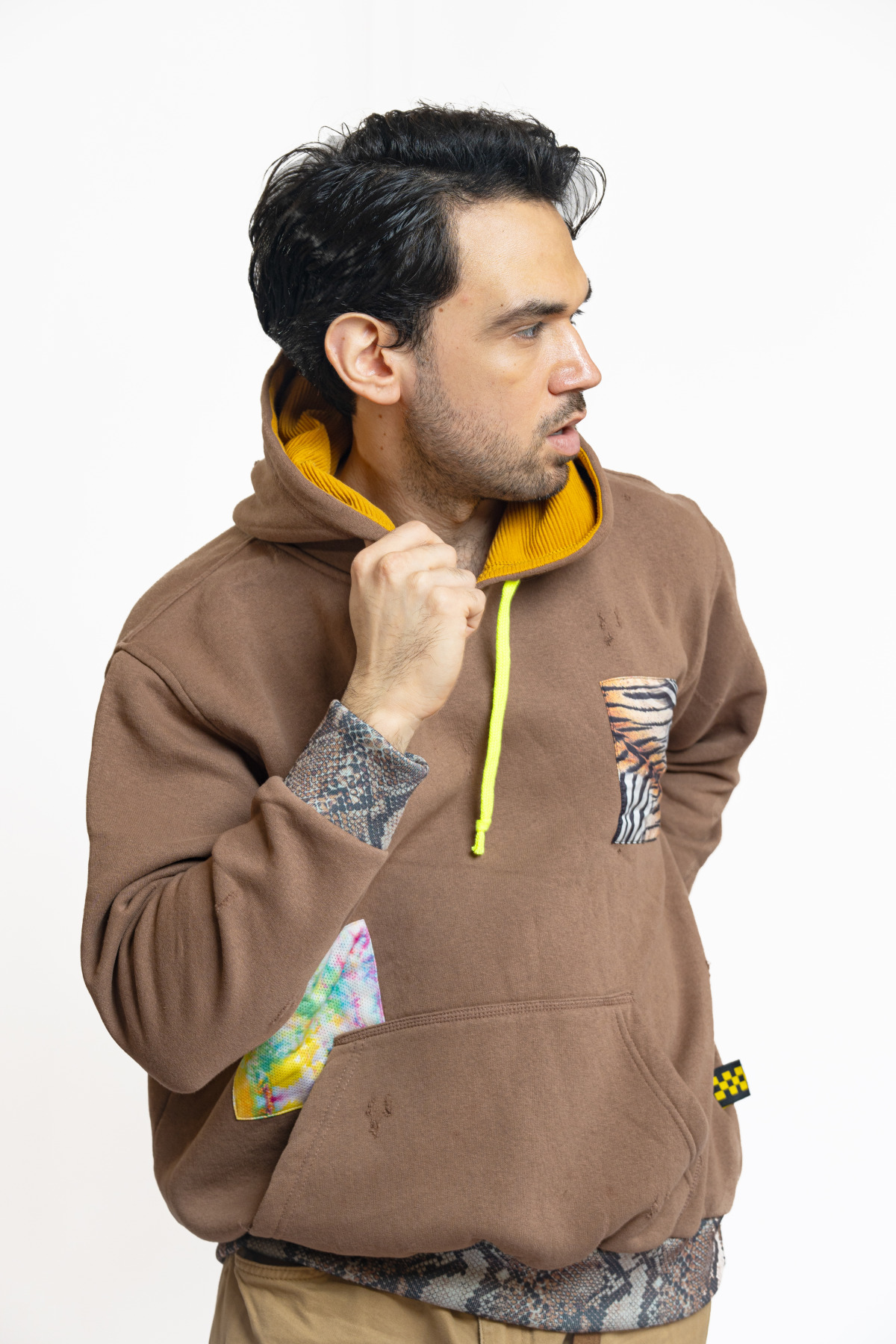 Nani Collection Kahverengi Leopar  Desen Oversize Unisex Sweatshirt